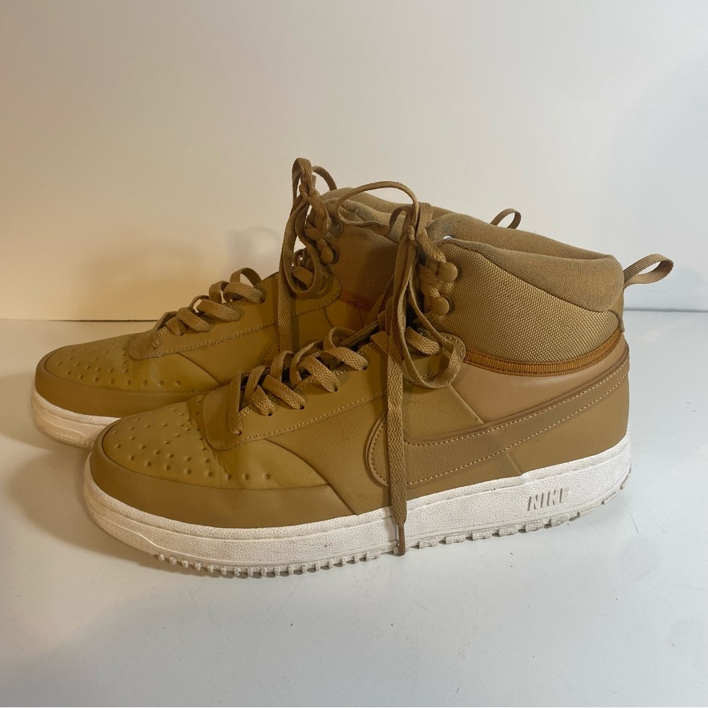 Nike Court Vision Winter Mid Elemental Gold High Top Sneakers Size 12